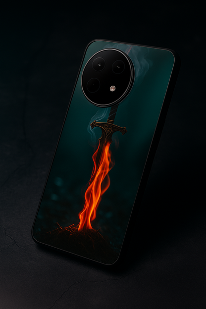 Flameborne Premium Glass Back Cover For One Plus 13, 12, 11, 10, Nord Series The Case & Co