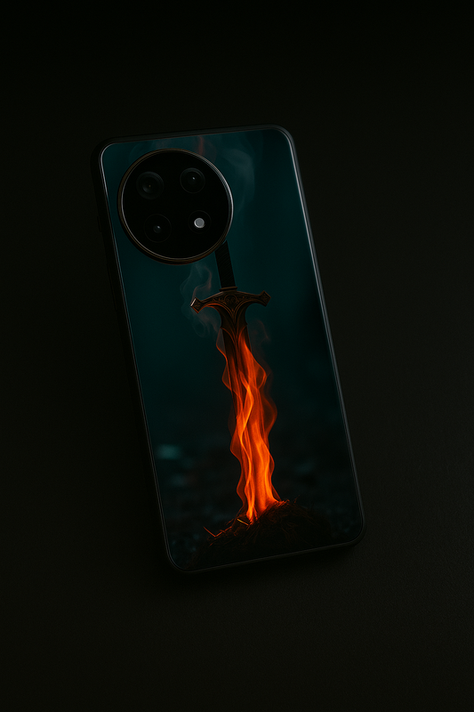 Flameborne Premium Glass Back Cover For One Plus 13, 12, 11, 10, Nord Series The Case & Co