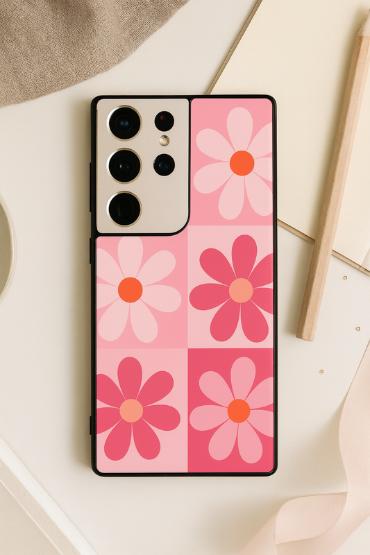 Floral Funk Premium Glass Back Cover For Galaxy S, A, M & F Series The Case & Co