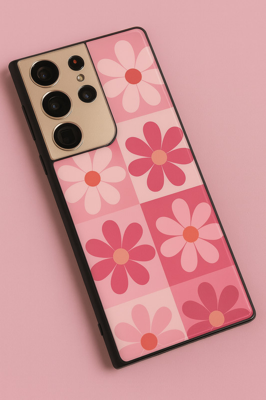 Floral Funk Premium Glass Back Cover For Galaxy S, A, M & F Series The Case & Co