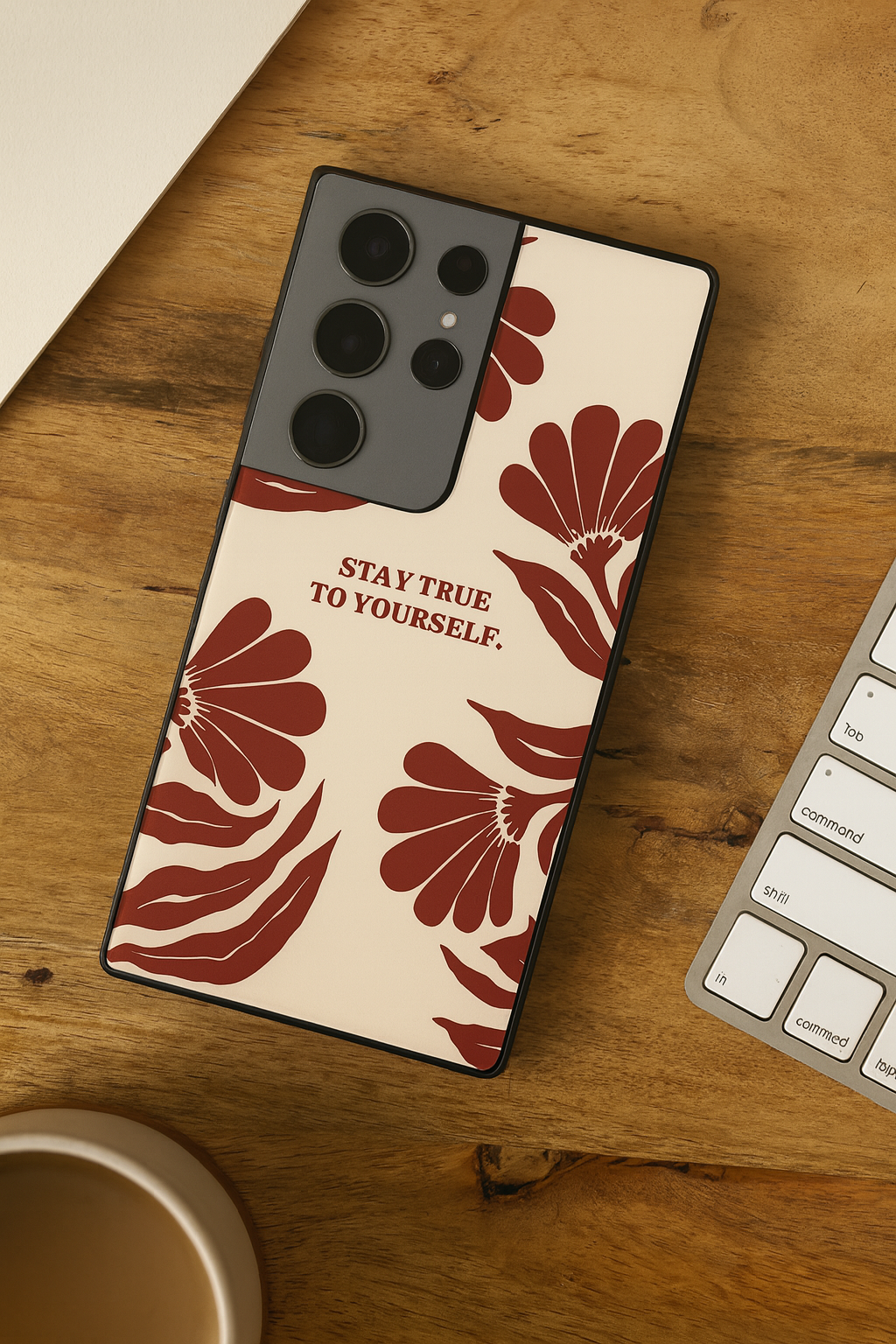 Floral Truth Premium Glass Back Cover For Galaxy S, A, M & F Series The Case & Co