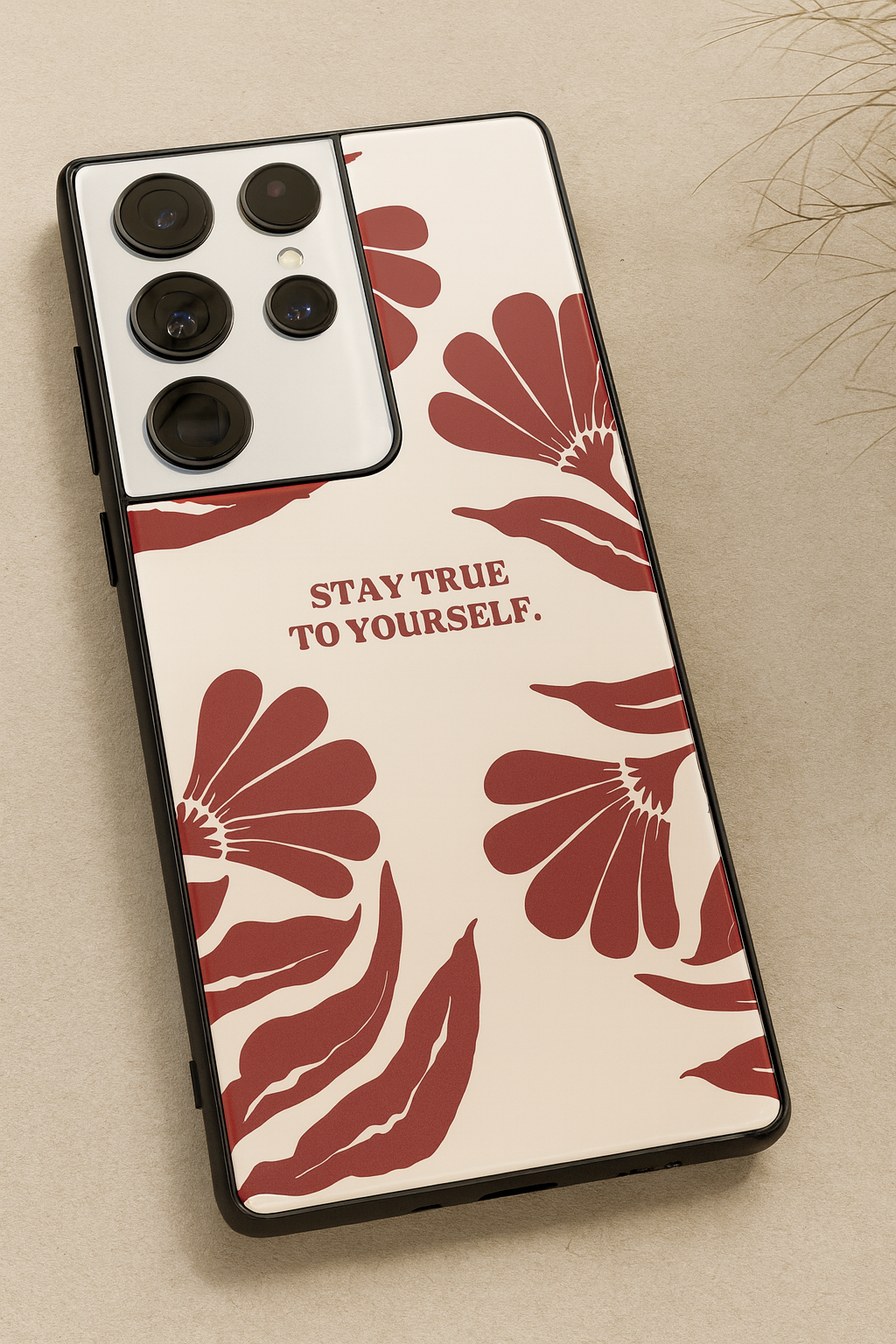 Floral Truth Premium Glass Back Cover For Galaxy S, A, M & F Series The Case & Co