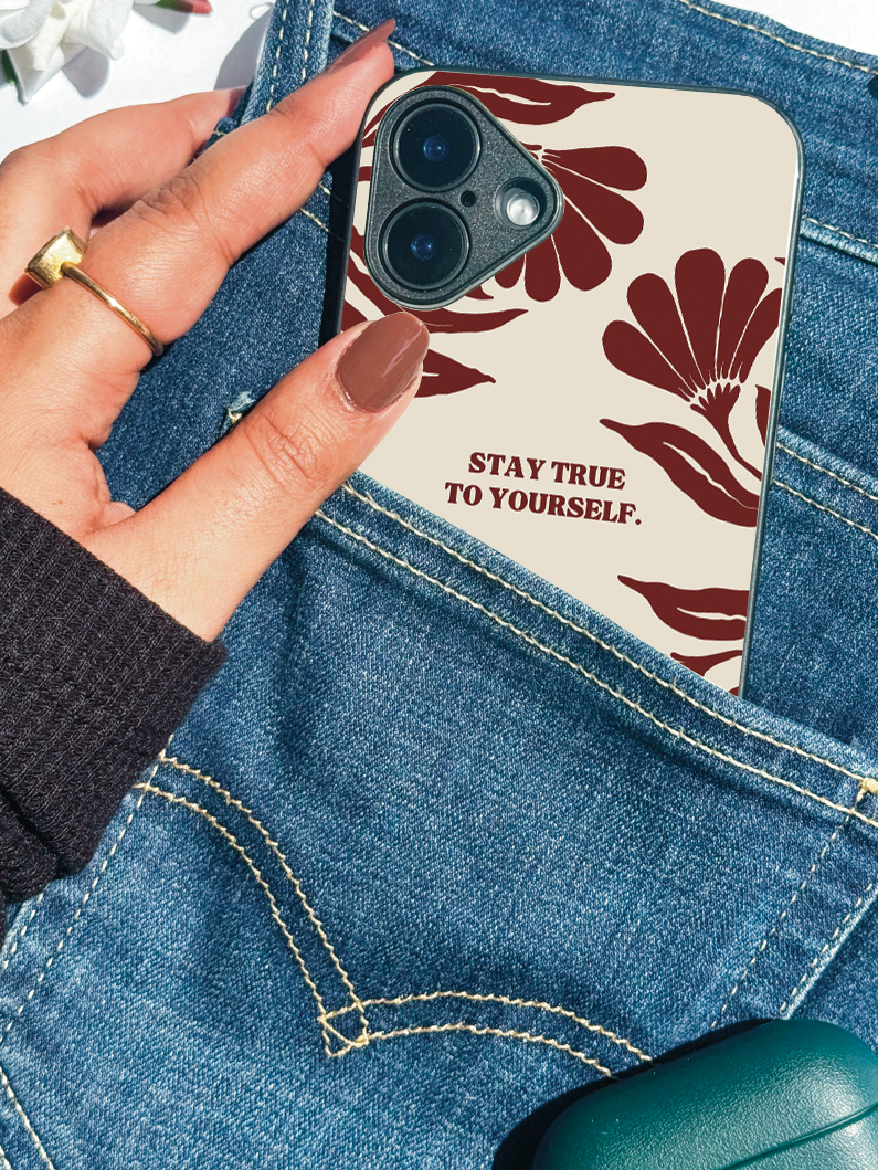 Floral Truth Premium Glass Back Cover For iPhone 11,12,13,14,15,16,17 Models The Case & Co