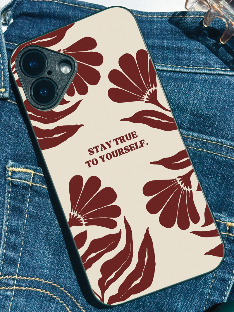 Floral Truth Premium Glass Back Cover For iPhone 11,12,13,14,15,16,17 Models The Case & Co