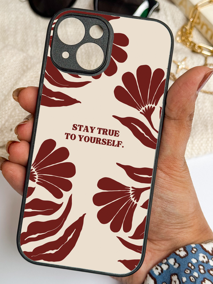 Floral Truth Premium Glass Back Cover For iPhone 11,12,13,14,15,16,17 Models The Case & Co