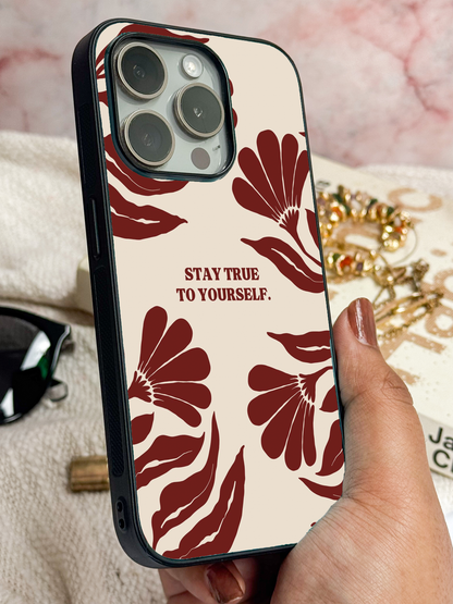 Floral Truth Premium Glass Back Cover For iPhone 11,12,13,14,15,16,17 Models The Case & Co