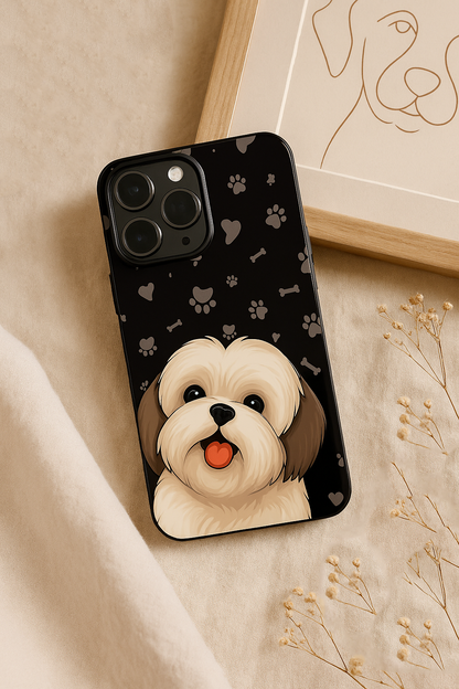 Fluffy Love Premium Glass Back Cover For iPhone 11,12,13,14,15,16,17 Models The Case & Co