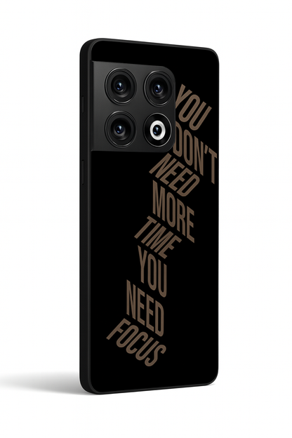 Focus Vs Time Premium Glass Back Cover For One Plus 13, 12, 11, 10, Nord Series The Case & Co