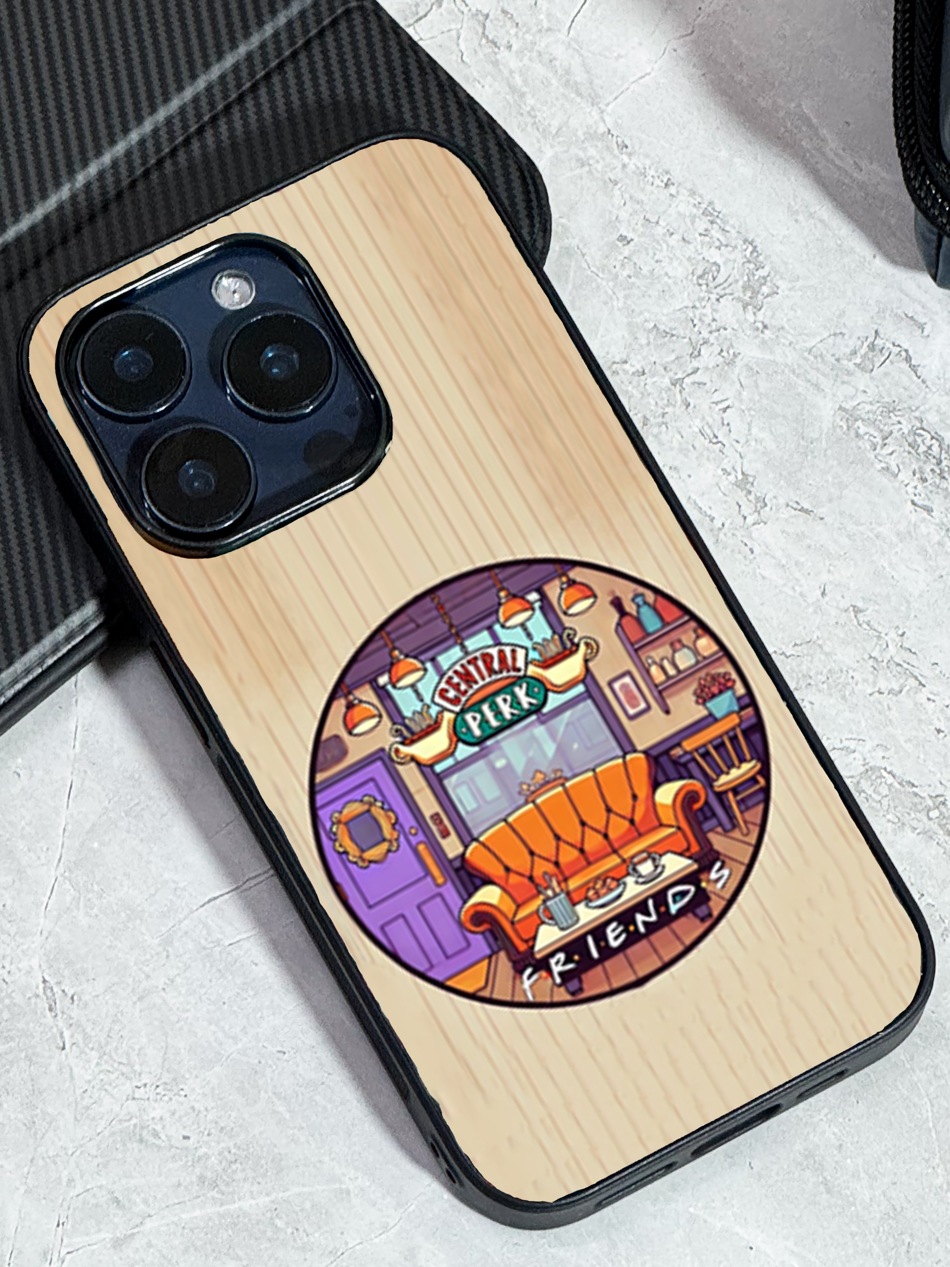 FRIENDS Coffee & Couch Premium Glass Back Cover For iPhone 11,12,13,14,15,16,17 Models The Case & Co