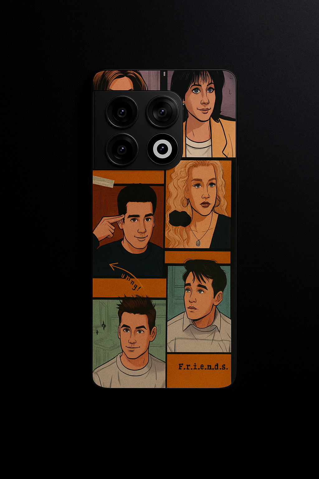 FRIENDS Pop Art Squad Premium Glass Back Cover For One Plus 13, 12, 11, 10, Nord Series The Case & Co