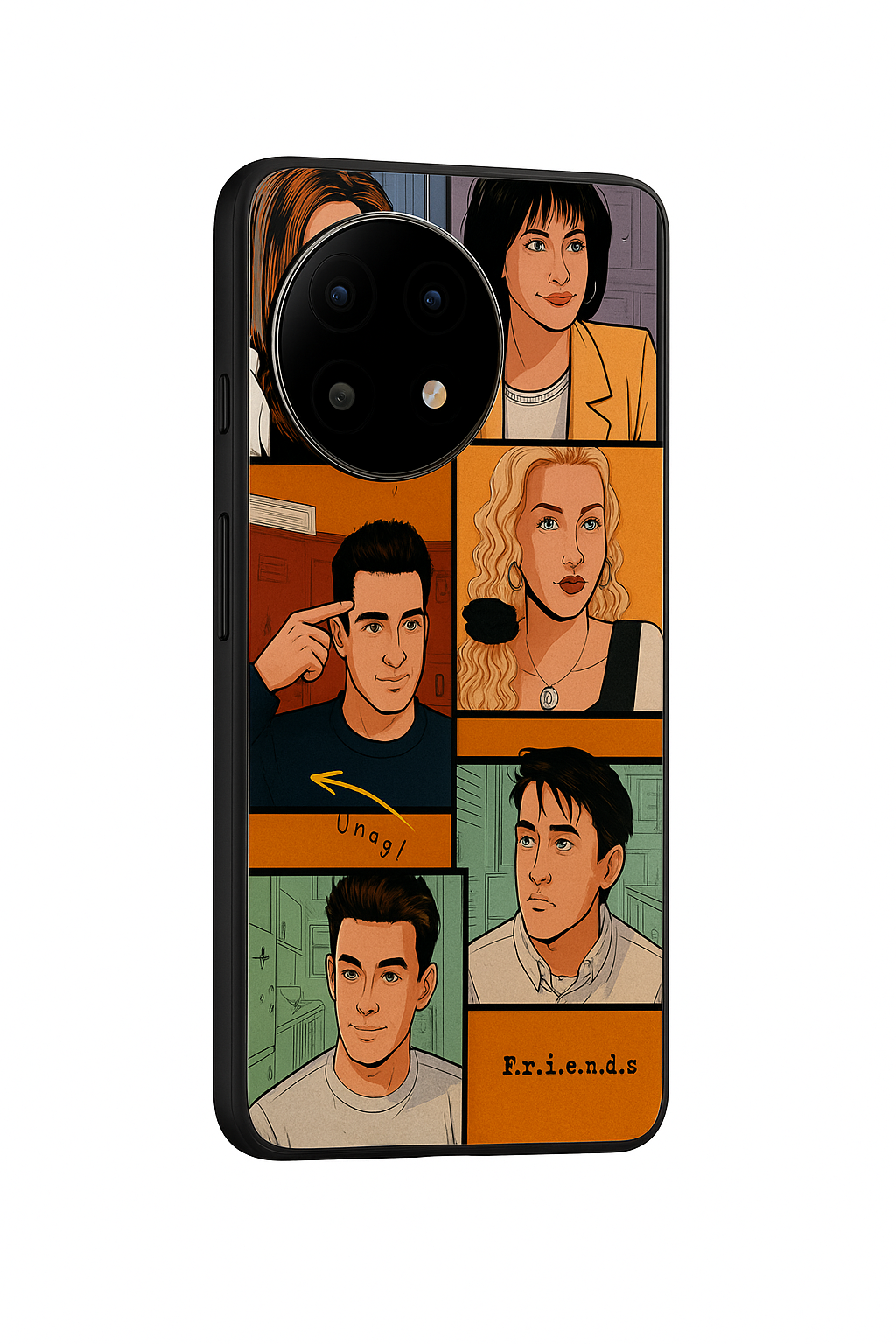 FRIENDS Pop Art Squad Premium Glass Back Cover For One Plus 13, 12, 11, 10, Nord Series The Case & Co