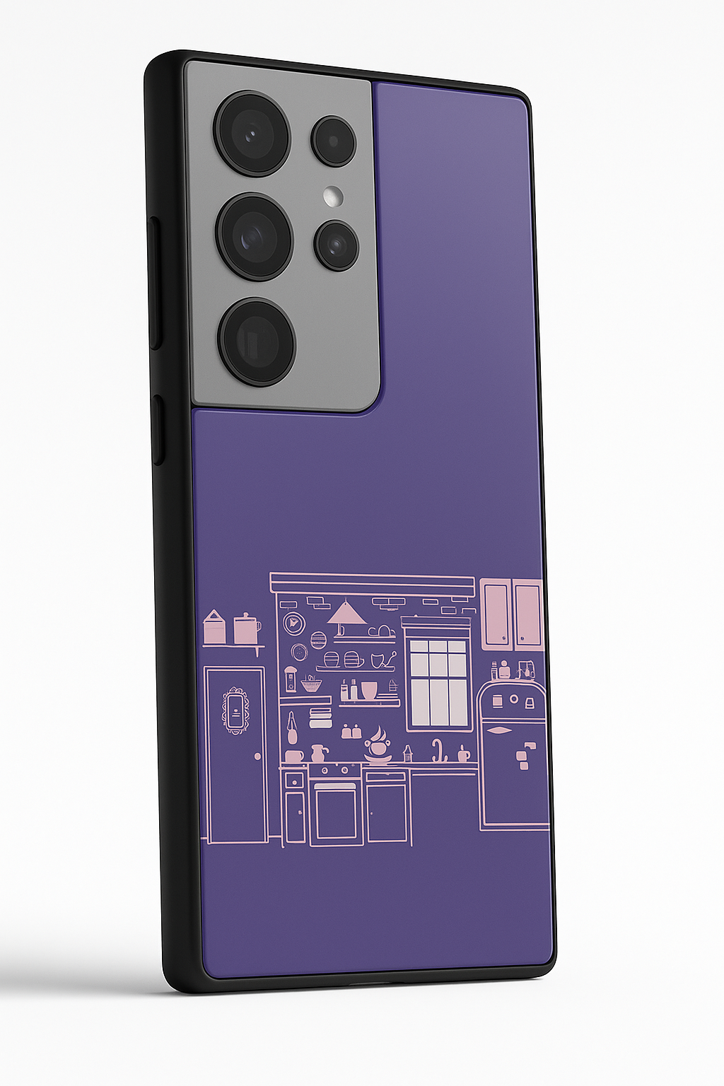 FRIENDS Purple Door Dreams Premium Glass Back Cover For Galaxy S, A, M & F Series The Case & Co