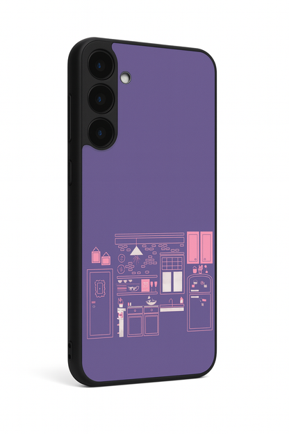FRIENDS Purple Door Dreams Premium Glass Back Cover For Galaxy S, A, M & F Series The Case & Co