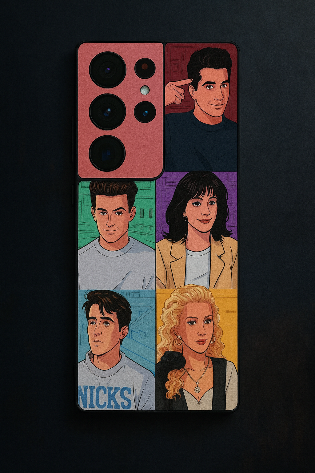 FRIENDS Retro Reels Premium Glass Back Cover For Galaxy S, A, M & F Series The Case & Co