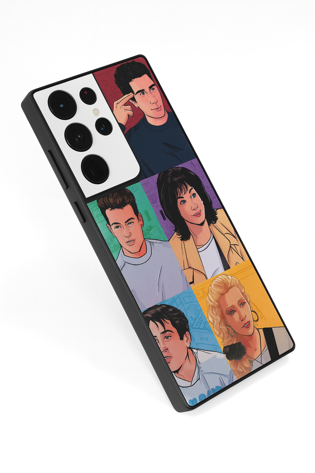 FRIENDS Retro Reels Premium Glass Back Cover For Galaxy S, A, M & F Series The Case & Co