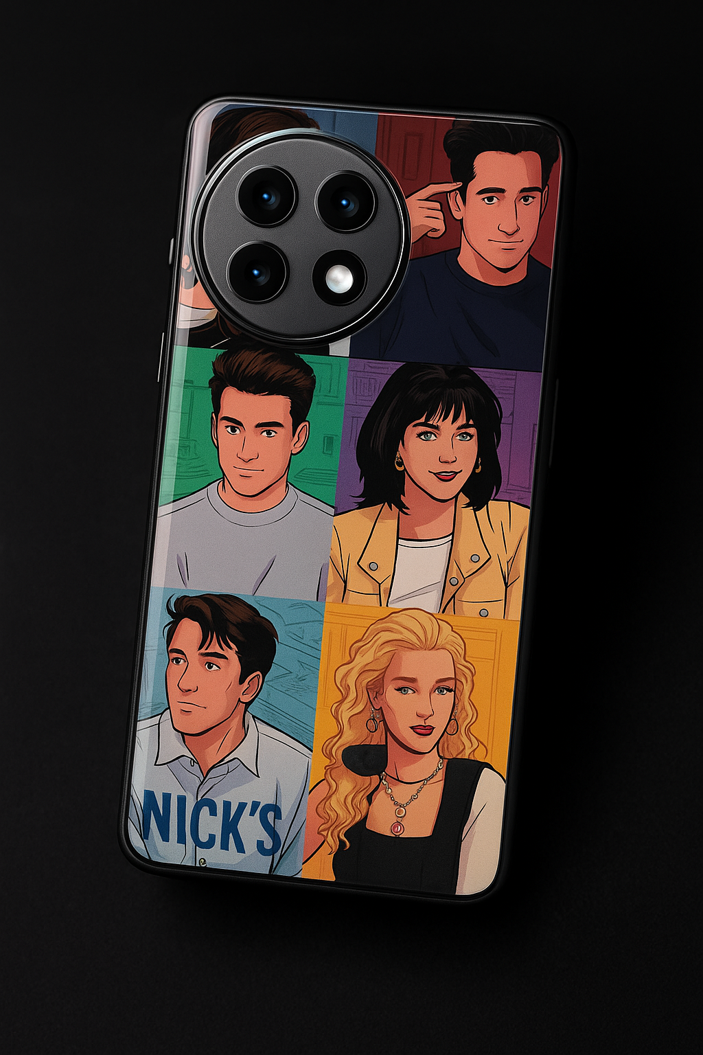 FRIENDS Retro Reels Premium Glass Back Cover For One Plus 13, 12, 11, 10, Nord Series The Case & Co