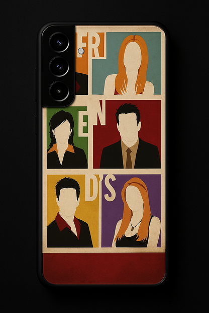 FRIENDS The Sitcom Edit Premium Glass Back Cover For Galaxy S, A, M & F Series The Case & Co