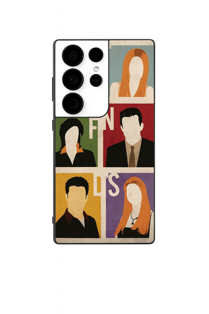 FRIENDS The Sitcom Edit Premium Glass Back Cover For Galaxy S, A, M & F Series The Case & Co