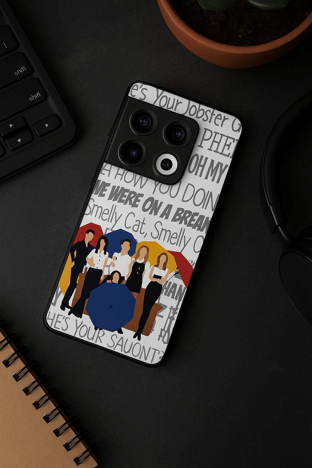 FRIENDS Umbrella Squad Premium Glass Back Cover For One Plus 13, 12, 11, 10, Nord Series The Case & Co