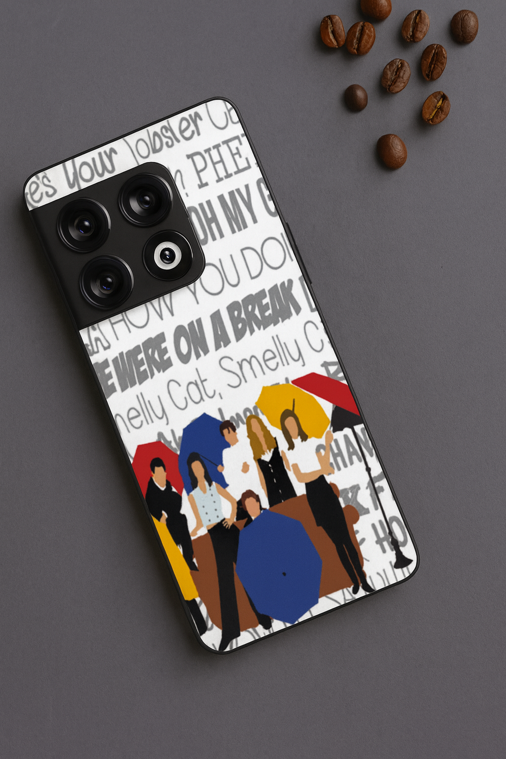 FRIENDS Umbrella Squad Premium Glass Back Cover For One Plus 13, 12, 11, 10, Nord Series The Case & Co