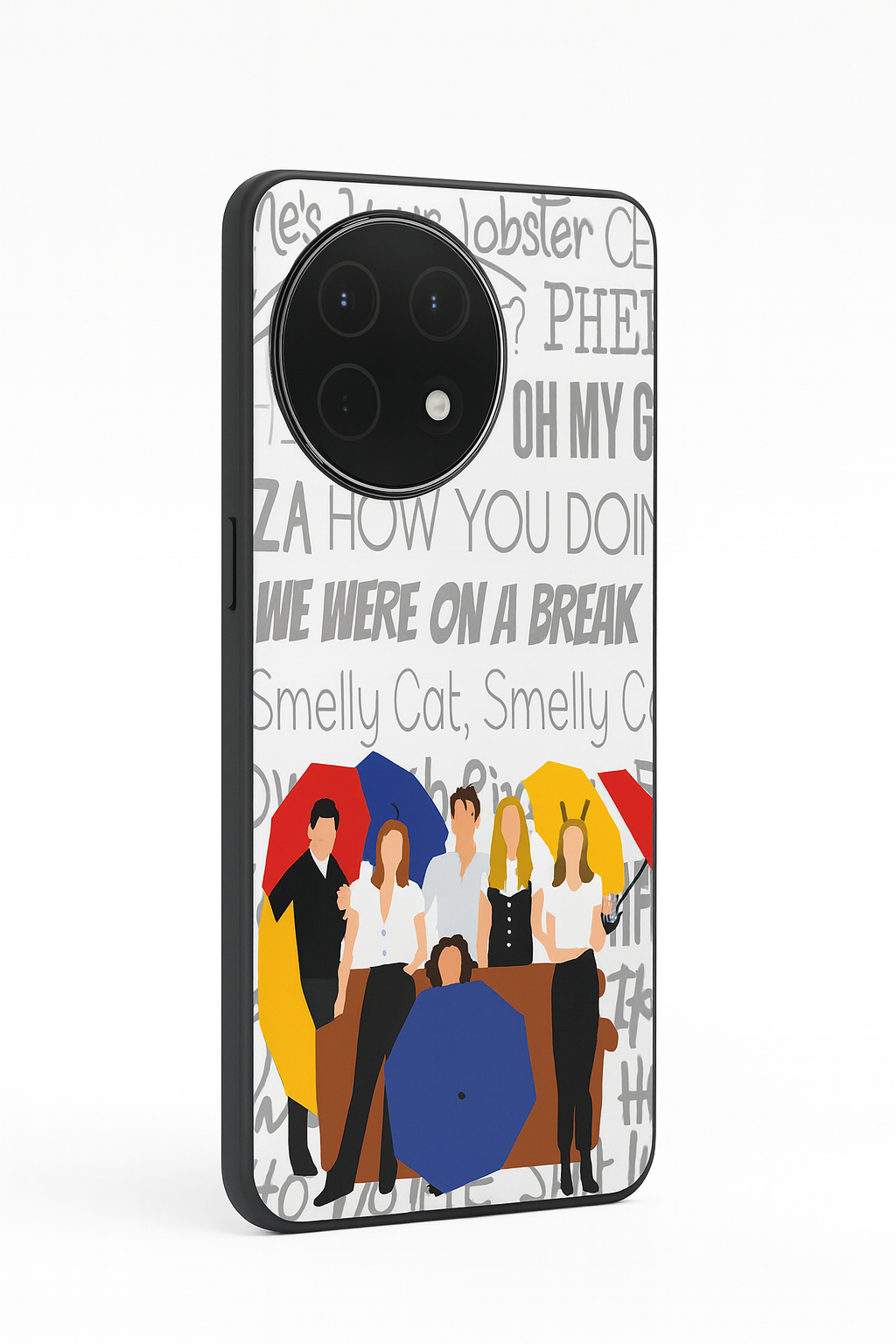FRIENDS Umbrella Squad Premium Glass Back Cover For One Plus 13, 12, 11, 10, Nord Series The Case & Co