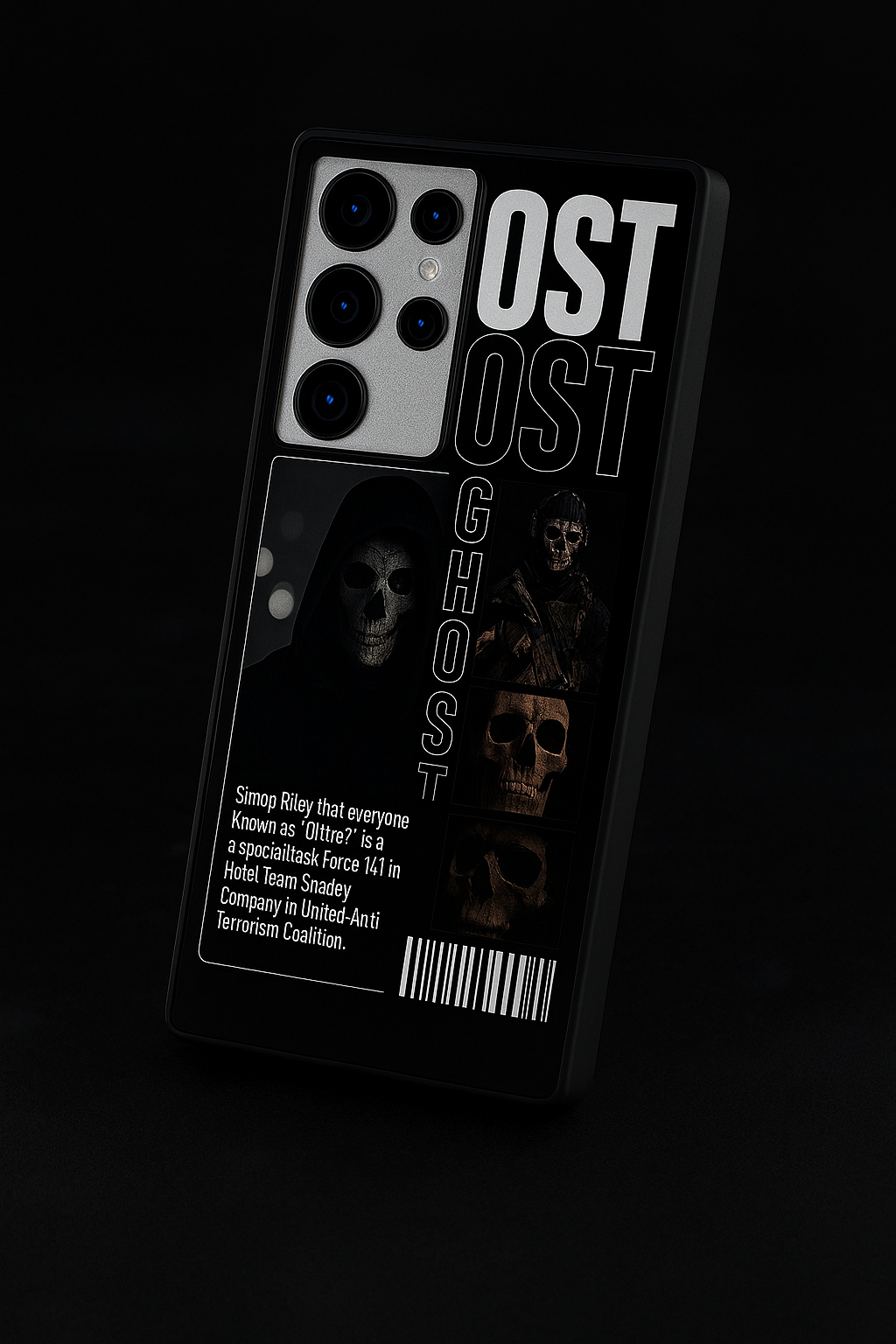 Ghost Protocol Premium Glass Back Cover For Galaxy S, A, M & F Series The Case & Co