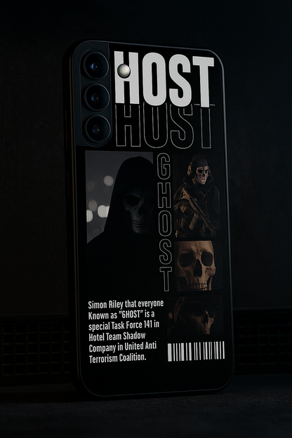 Ghost Protocol Premium Glass Back Cover For Galaxy S, A, M & F Series The Case & Co