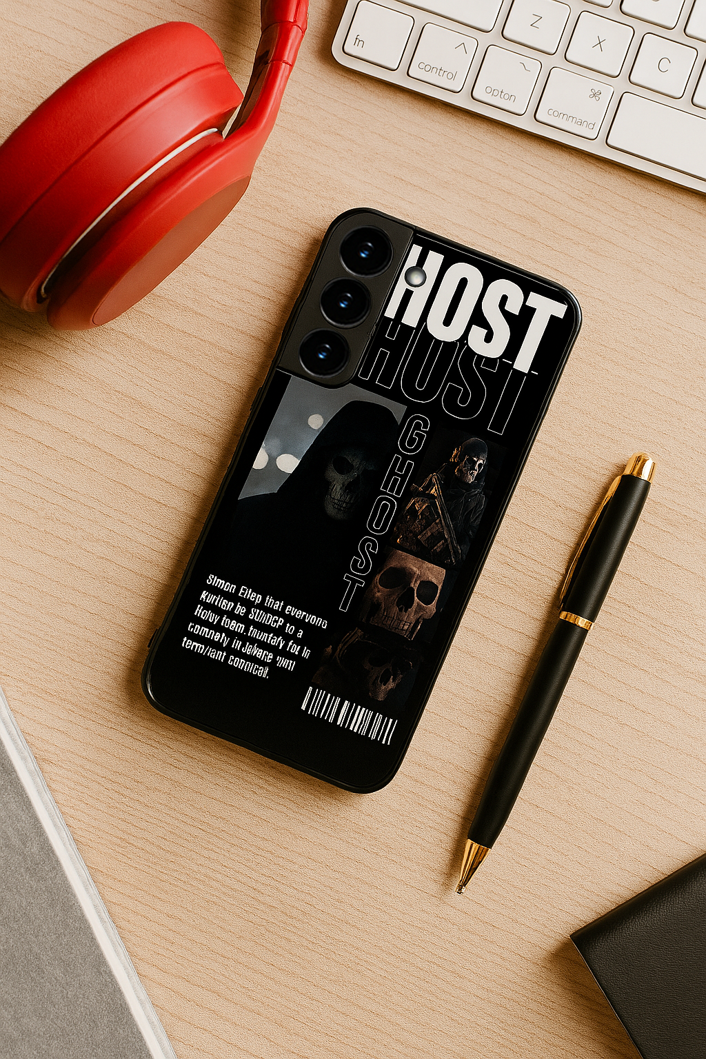 Ghost Protocol Premium Glass Back Cover For Galaxy S, A, M & F Series The Case & Co