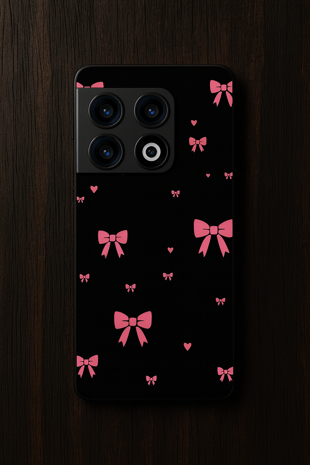 Glam Bow Premium Glass Back Cover For One Plus 13, 12, 11, 10, Nord Series The Case & Co