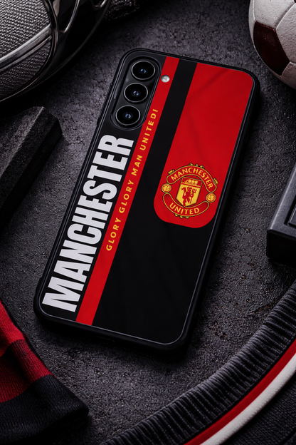 Glory Glory United Premium Glass Back Cover For Galaxy S, A, M & F Series The Case & Co