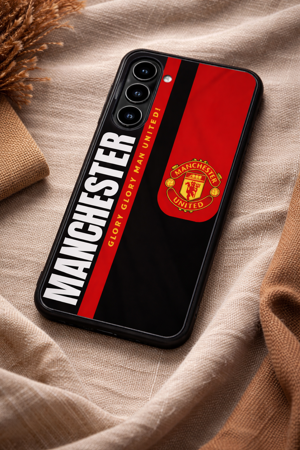 Glory Glory United Premium Glass Back Cover For Galaxy S, A, M & F Series The Case & Co