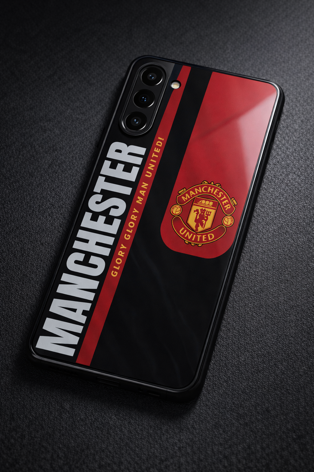 Glory Glory United Premium Glass Back Cover For Galaxy S, A, M & F Series The Case & Co