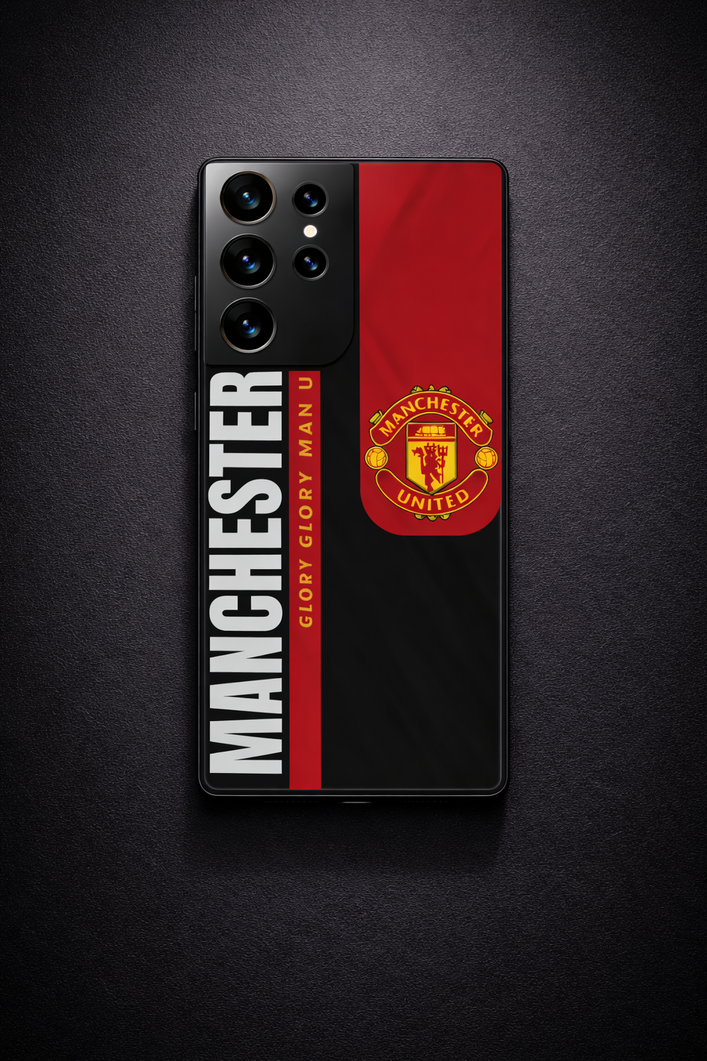 Glory Glory United Premium Glass Back Cover For Galaxy S, A, M & F Series The Case & Co