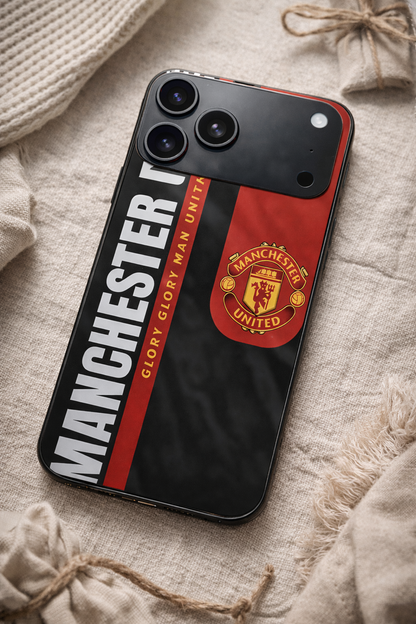 Glory Glory United Premium Glass Back Cover For iPhone 11,12,13,14,15,16,17 Models The Case & Co
