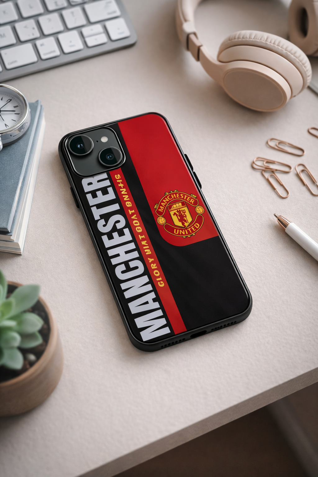 Glory Glory United Premium Glass Back Cover For iPhone 11,12,13,14,15,16,17 Models The Case & Co