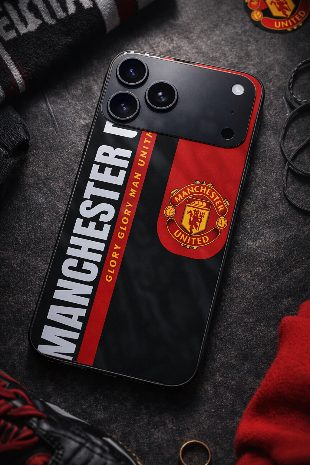 Glory Glory United Premium Glass Back Cover For iPhone 11,12,13,14,15,16,17 Models The Case & Co