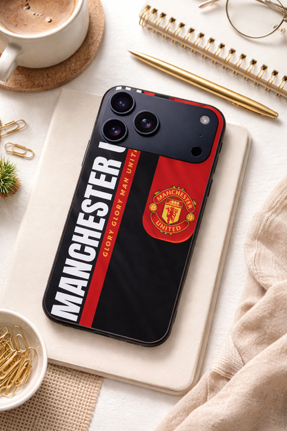 Glory Glory United Premium Glass Back Cover For iPhone 11,12,13,14,15,16,17 Models The Case & Co