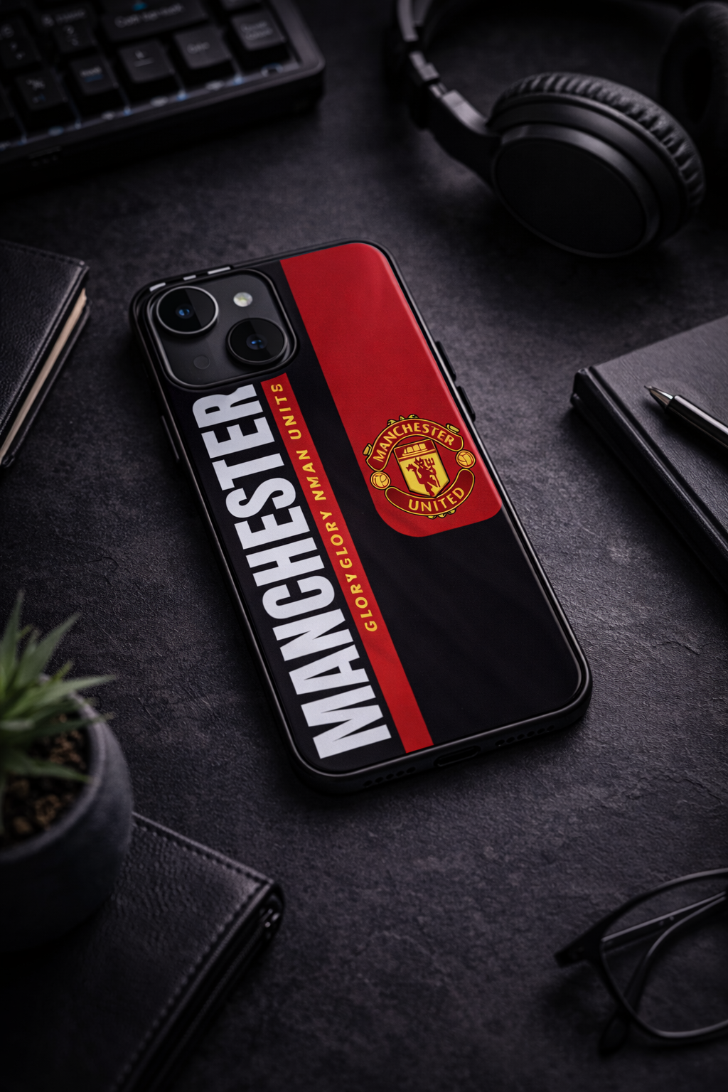 Glory Glory United Premium Glass Back Cover For iPhone 11,12,13,14,15,16,17 Models The Case & Co