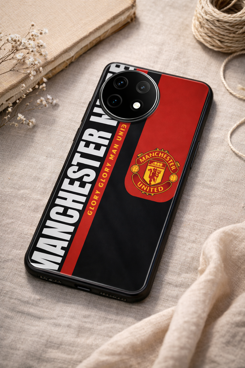 Glory Glory United Premium Glass Back Cover For One Plus 13, 12, 11, 10, Nord Series The Case & Co