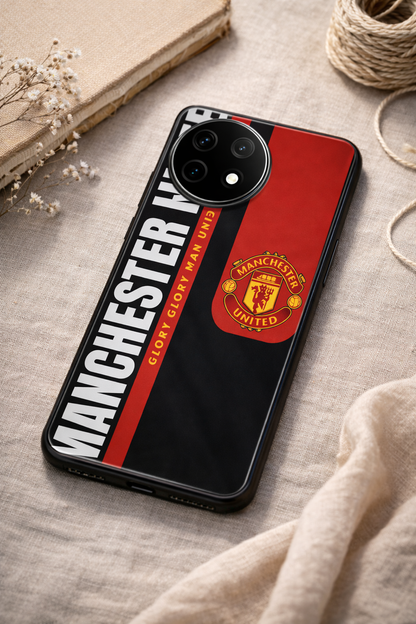 Glory Glory United Premium Glass Back Cover For One Plus 13, 12, 11, 10, Nord Series The Case & Co