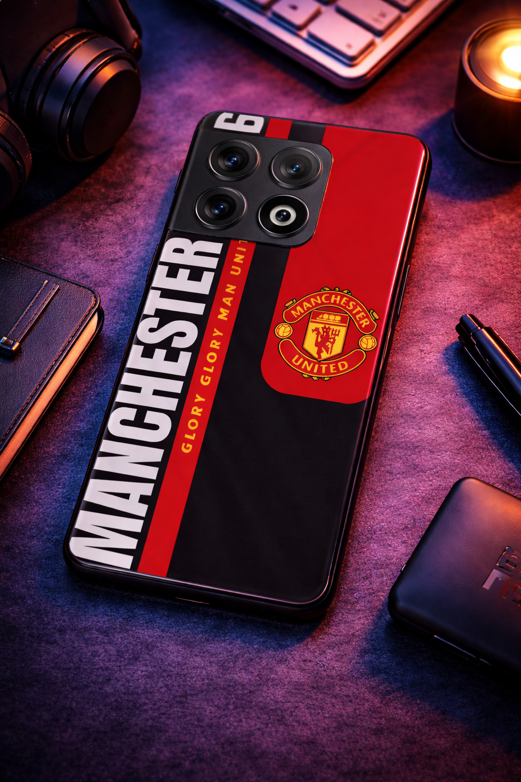 Glory Glory United Premium Glass Back Cover For One Plus 13, 12, 11, 10, Nord Series The Case & Co