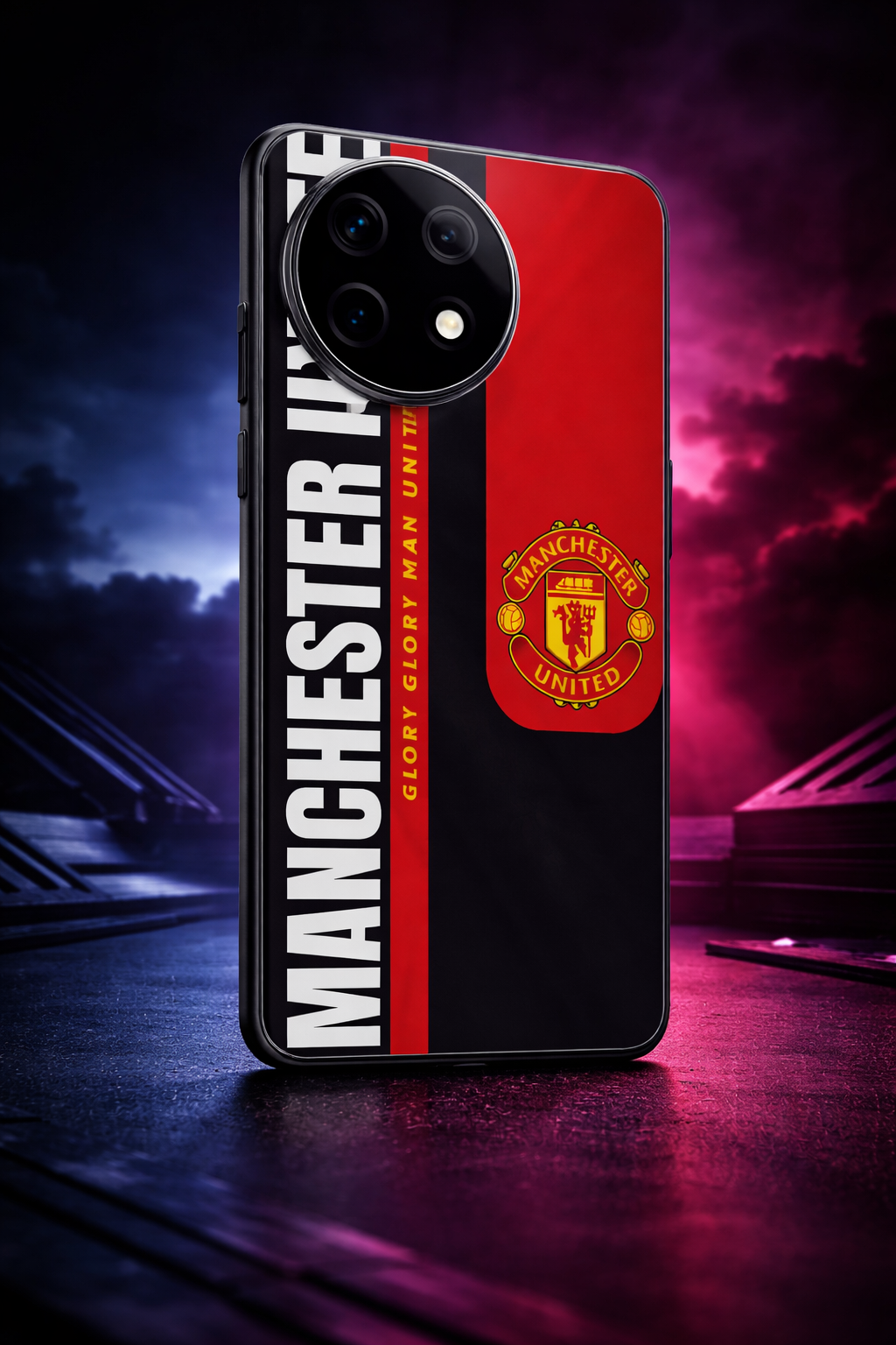 Glory Glory United Premium Glass Back Cover For One Plus 13, 12, 11, 10, Nord Series The Case & Co