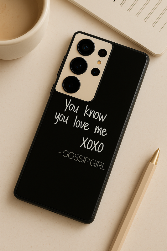 GOSSIP GIRL Scandal Script Premium Glass Back Cover For Galaxy S, A, M & F Series The Case & Co