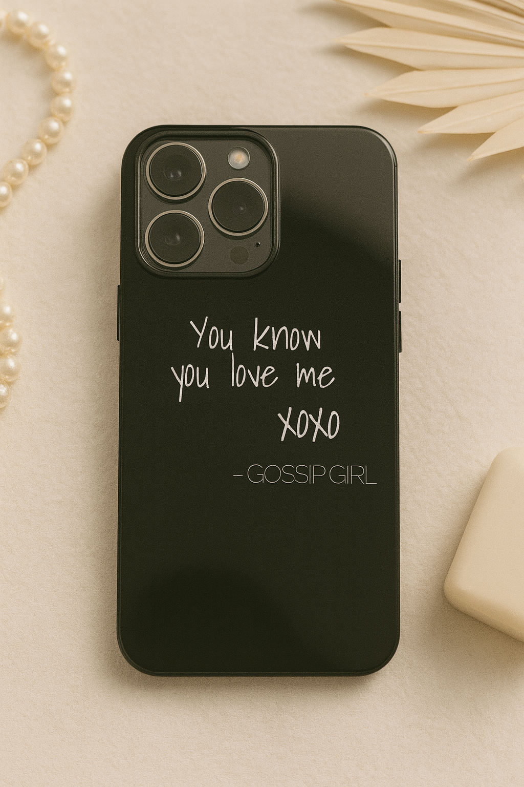 GOSSIP GIRL Scandal Script Premium Glass Back Cover For iPhone 11,12,13,14,15,16,17 Models The Case & Co