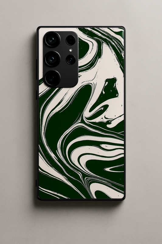 Grassy Marble Premium Glass Back Cover For Galaxy S, A, M & F Series The Case & Co