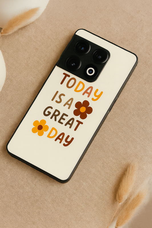 Great Day Glass Back Cover For One Plus 13, 12, 11, 10, Nord Series The Case & Co
