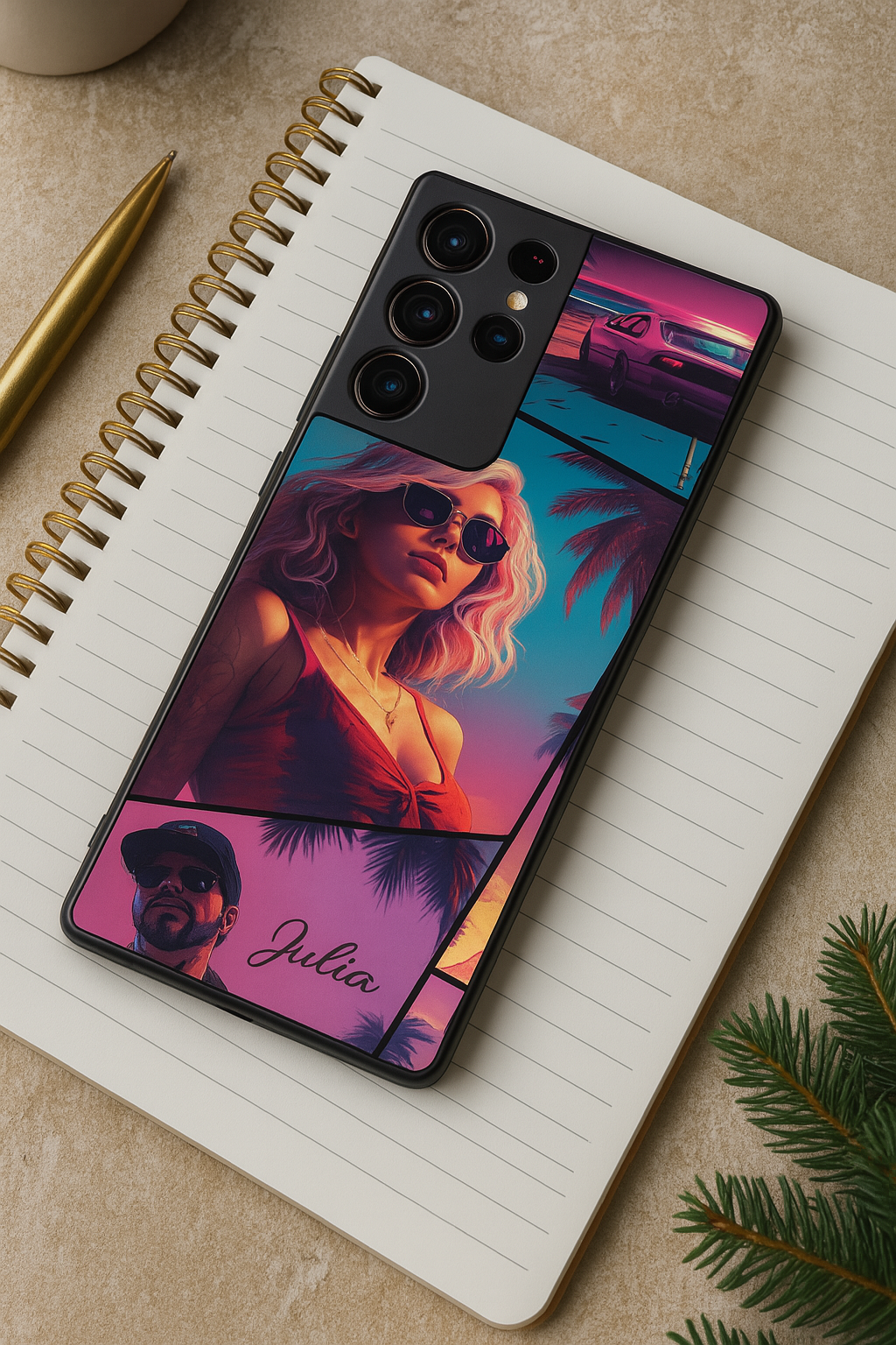 GTA Loading Premium Glass Back Cover For Galaxy S, A, M & F Series The Case & Co