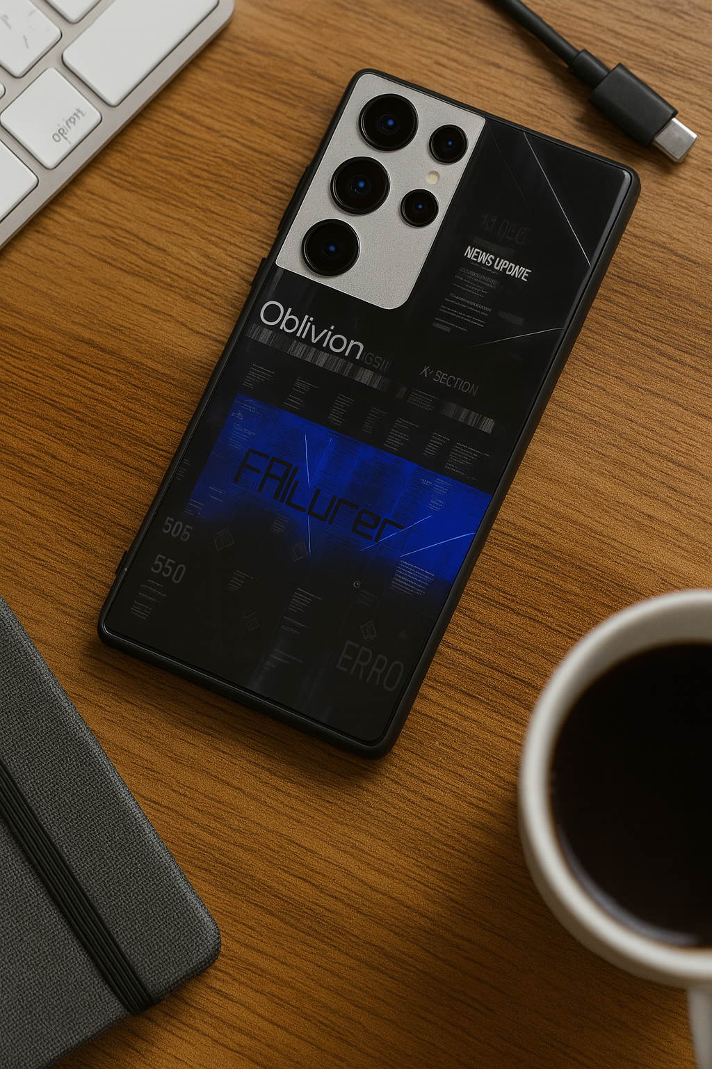 Hacker Premium Glass Back Cover For Galaxy S, A, M & F Series The Case & Co