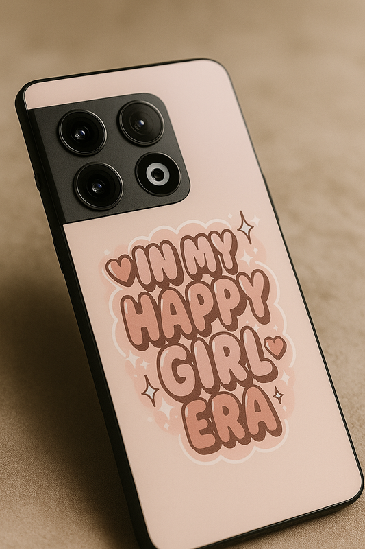 Happy Girl Era Premium Glass Back Cover For One Plus 13, 12, 11, 10, Nord Series The Case & Co