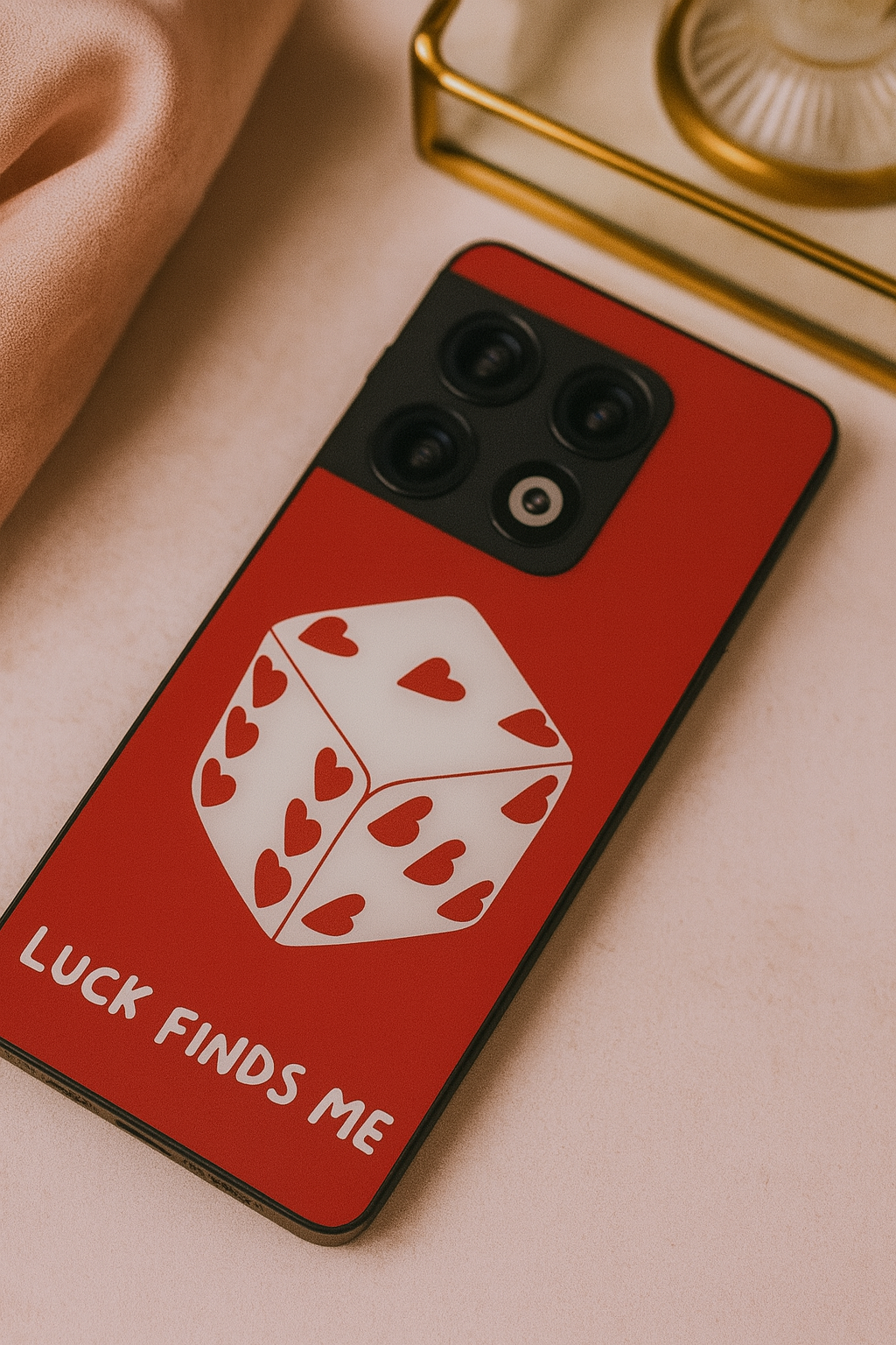 Hearts & Dice Glass Back Cover For One Plus 13, 12, 11, 10, Nord Series The Case & Co